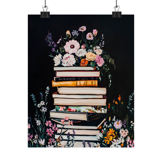 Floral Book Stack