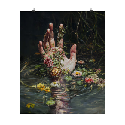 Hand in Lake Art Print