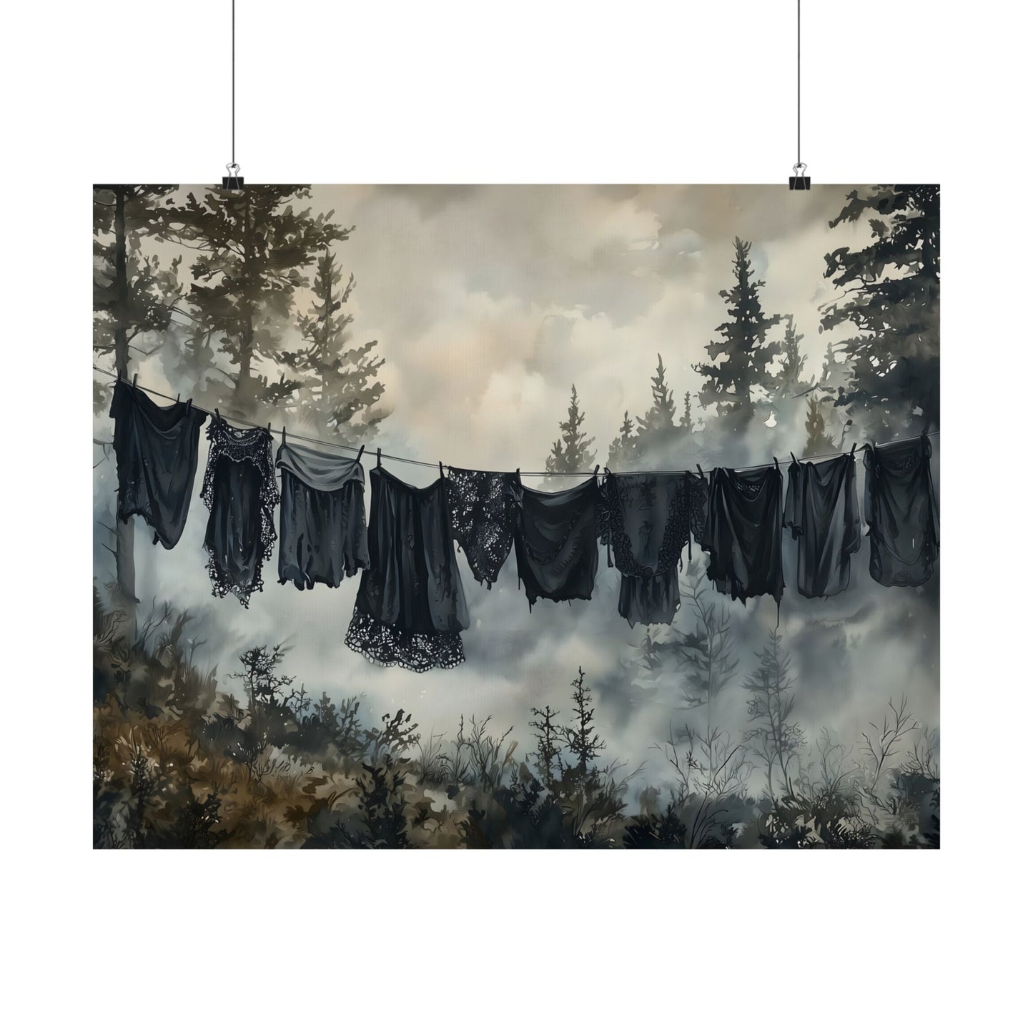 Goth Laundry Day Art Print