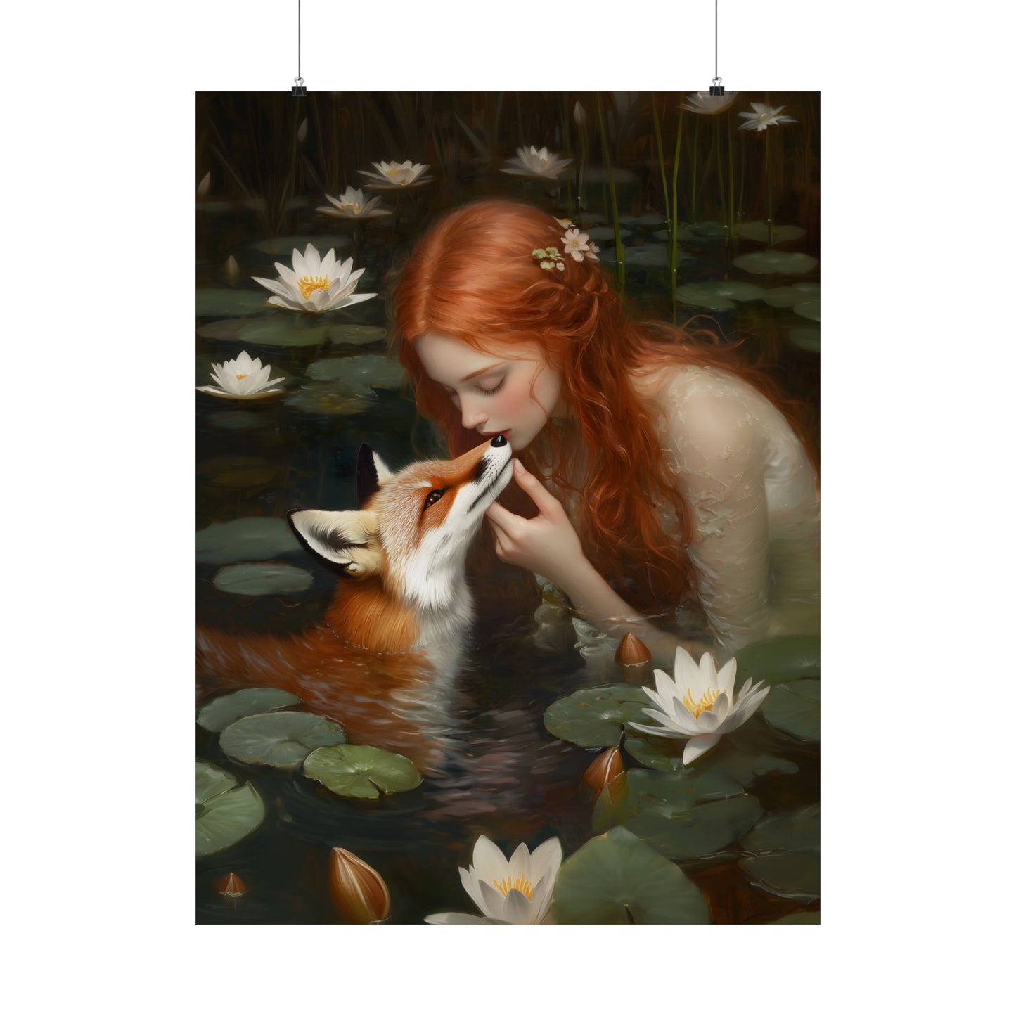 Girl with a Fox Art Print