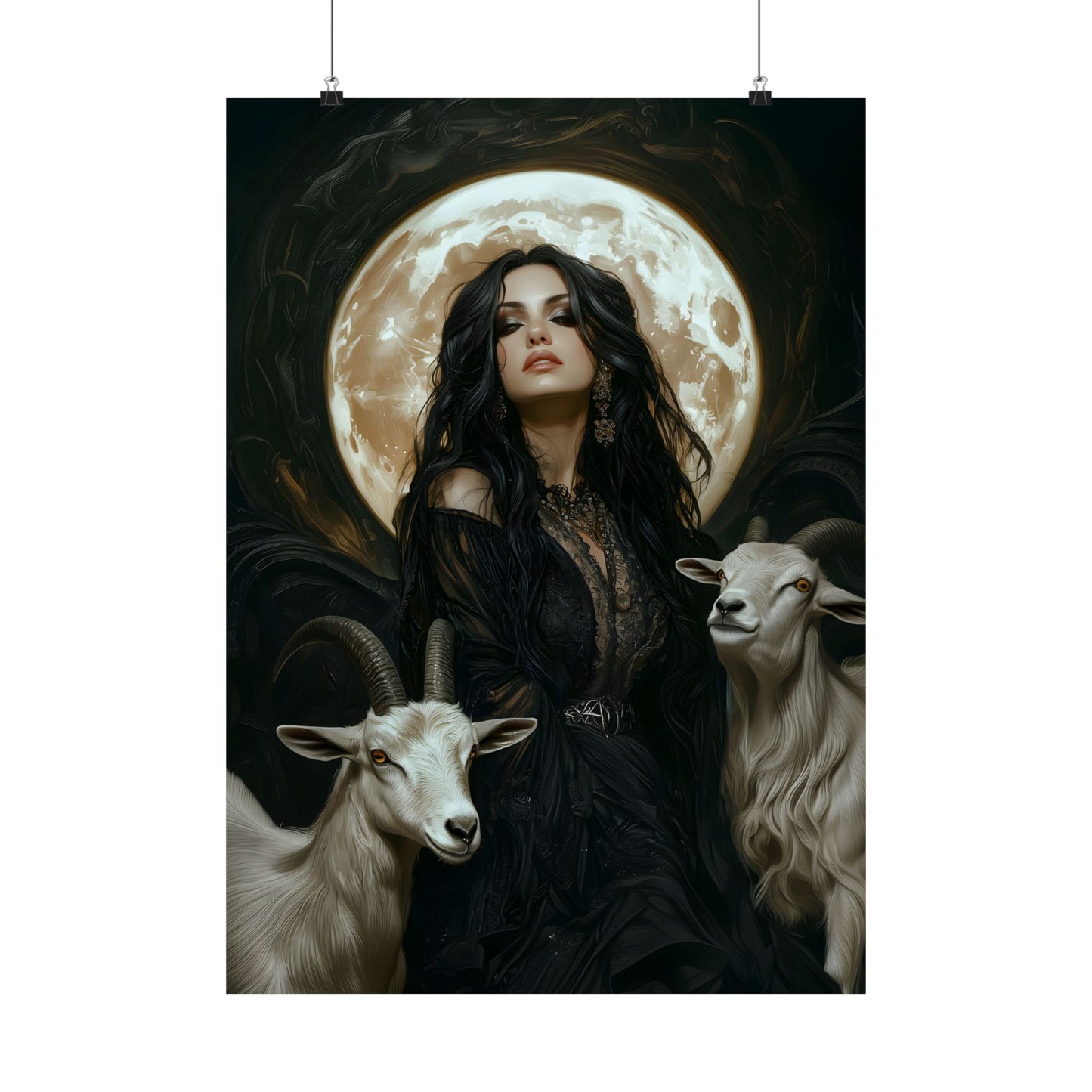 Goats & Witch Art Print