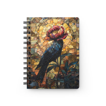 Floral Crow Spiral Bound Journal