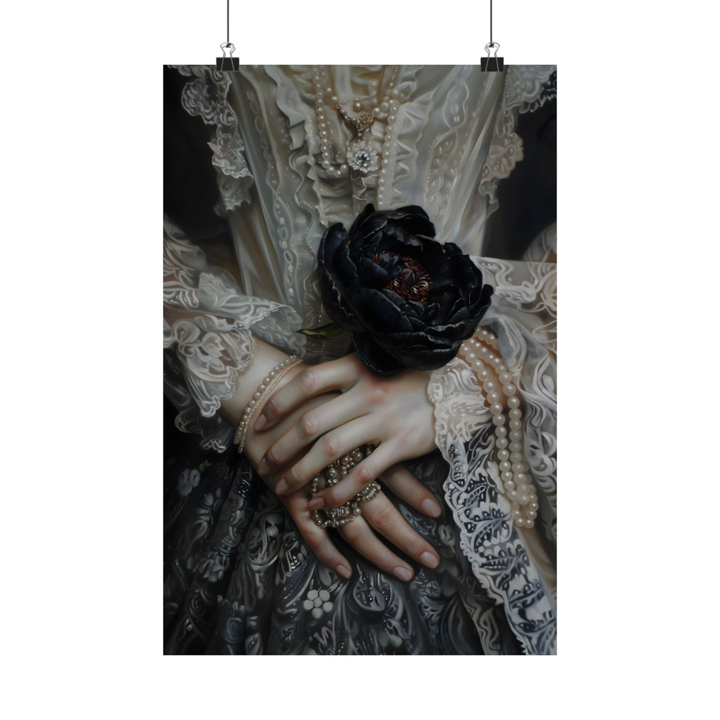 Black Rose Art Print