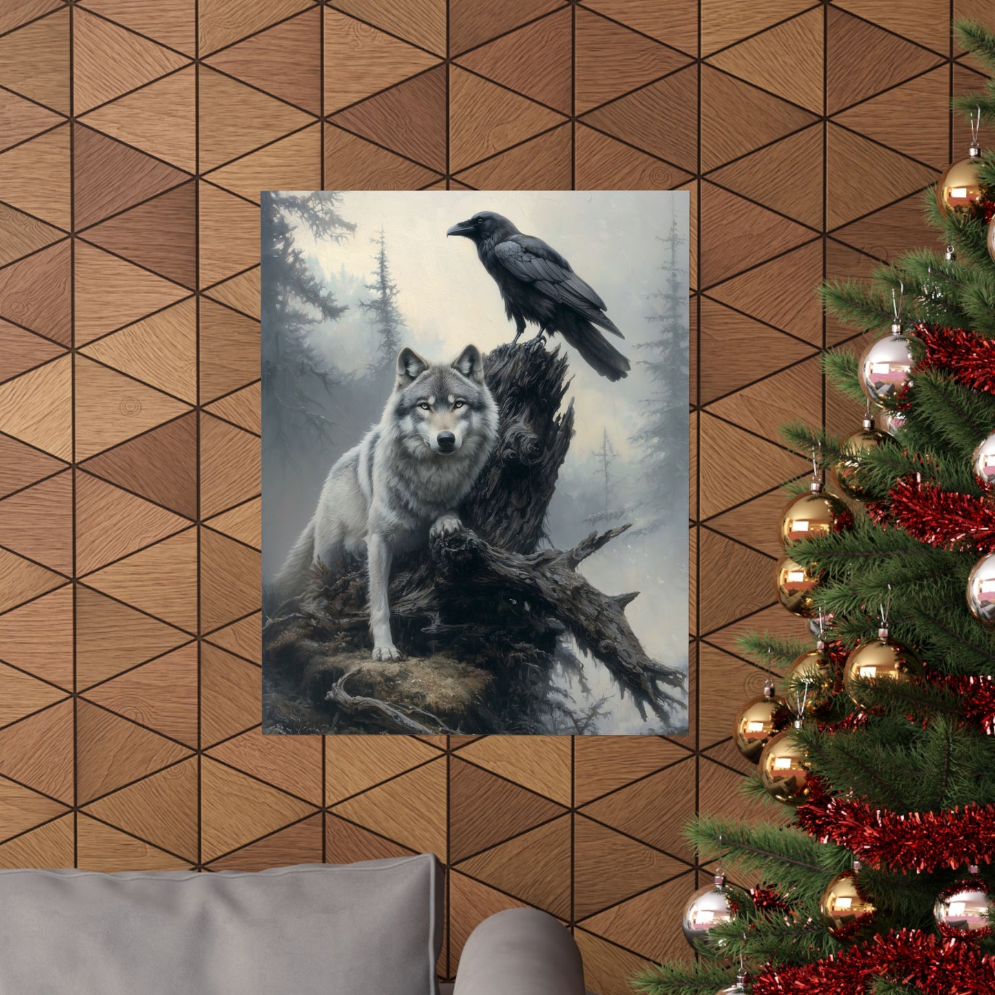 Raven and Wolf Art Print