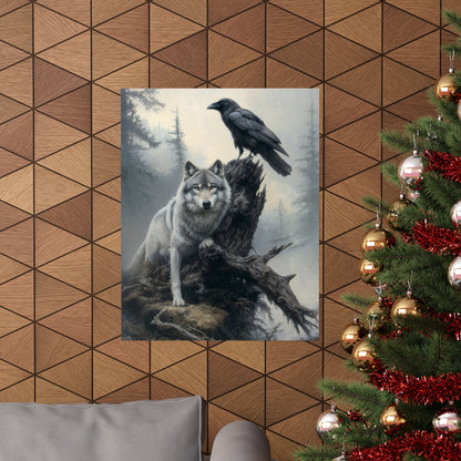 Raven and Wolf Art Print