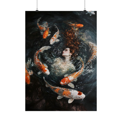 Swimming with fishes Art Print