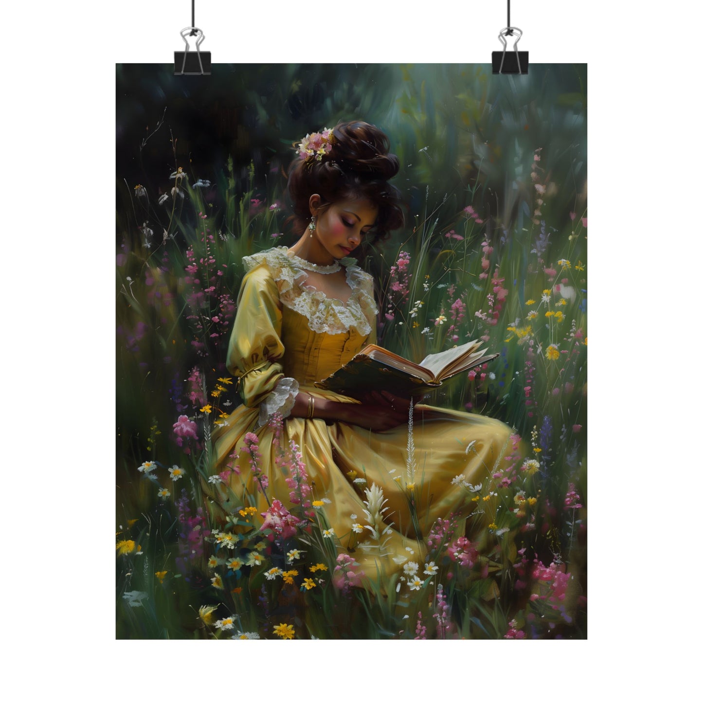 Wildflower Reader Art Print