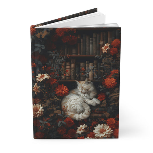 Bookish Cat Hardcover Notebook