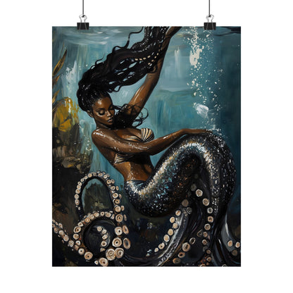 Octopus Mermaid Art Print