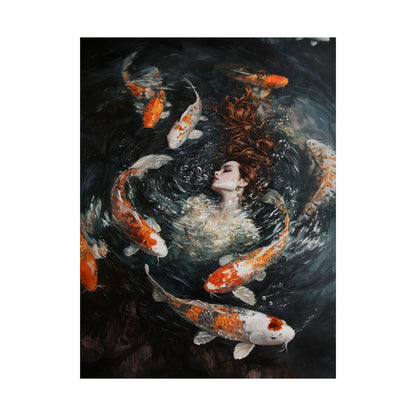 Swimming with fishes Art Print