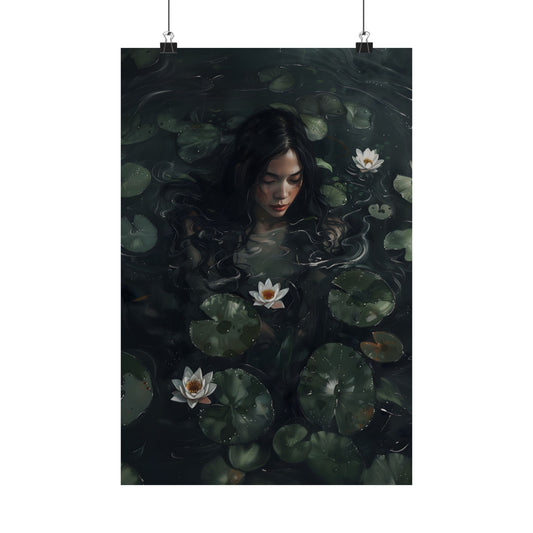 Lotus Girl Art Print