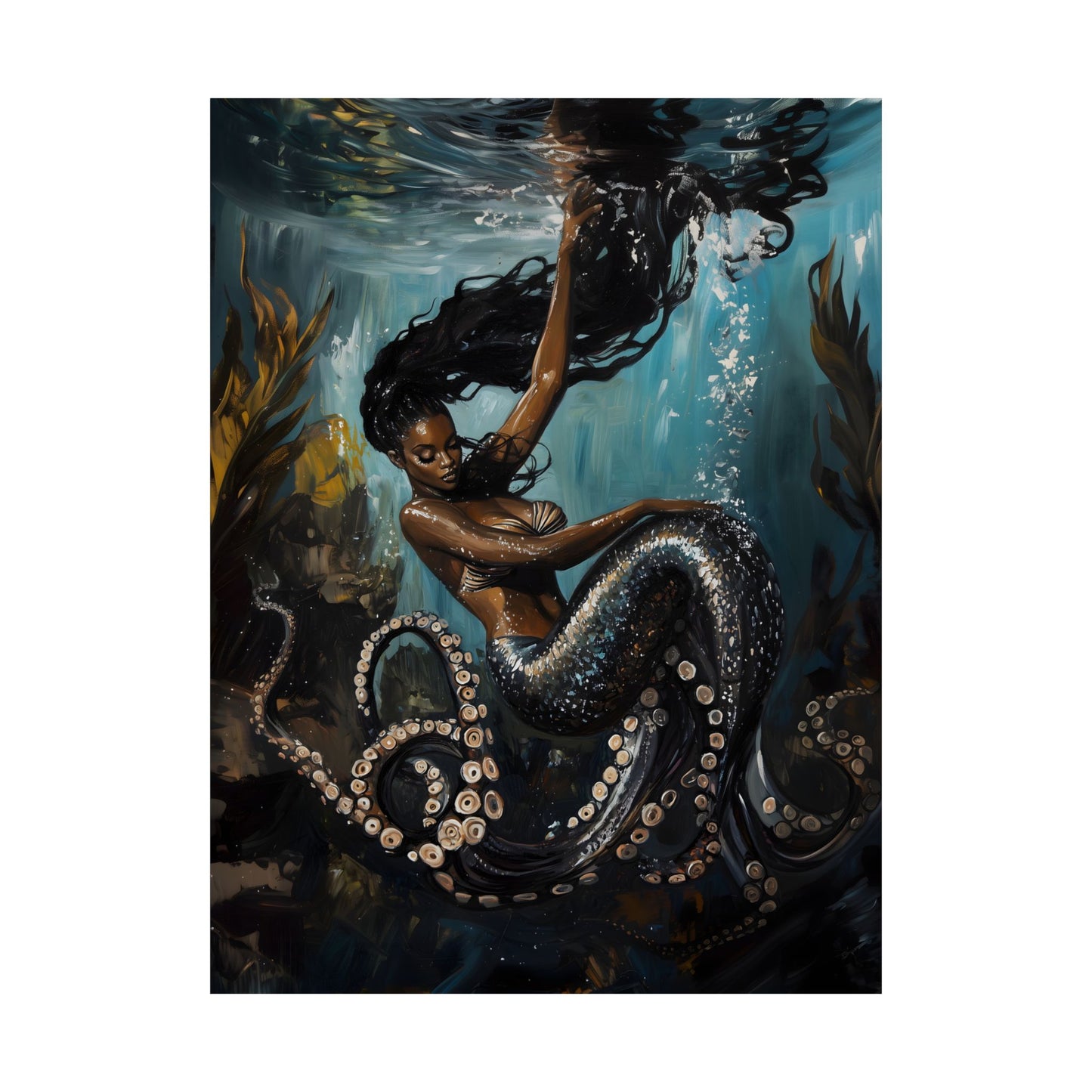 Octopus Mermaid Art Print