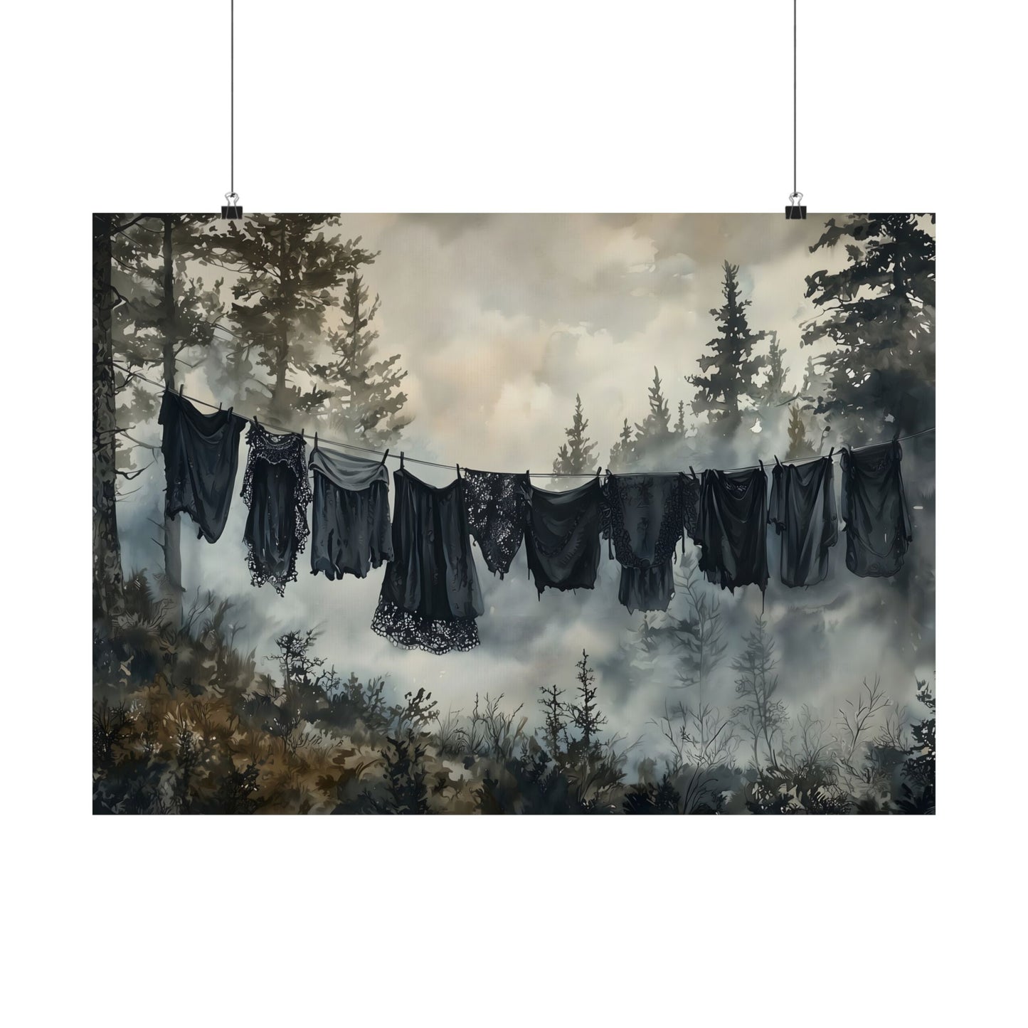 Goth Laundry Day Art Print