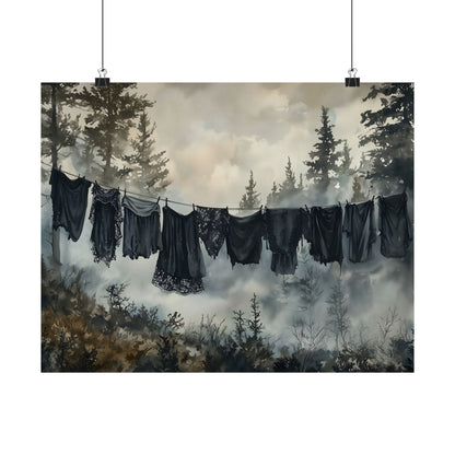 Goth Laundry Day Art Print