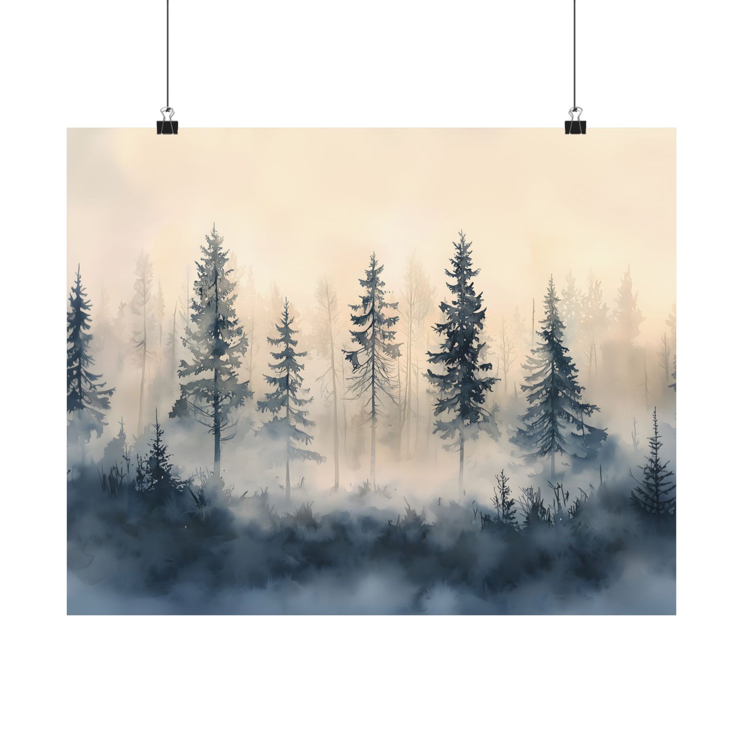 Misty Forest Art Print