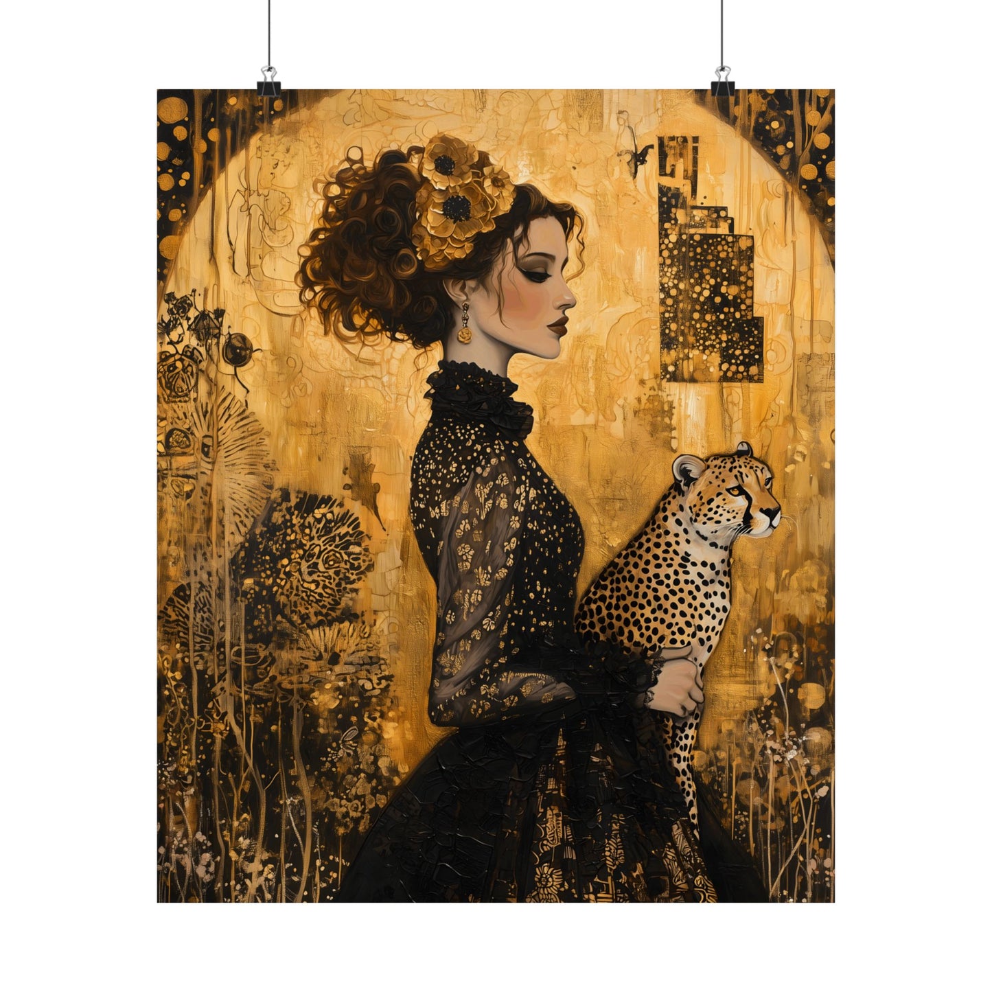 Golden Cheetah Art Print