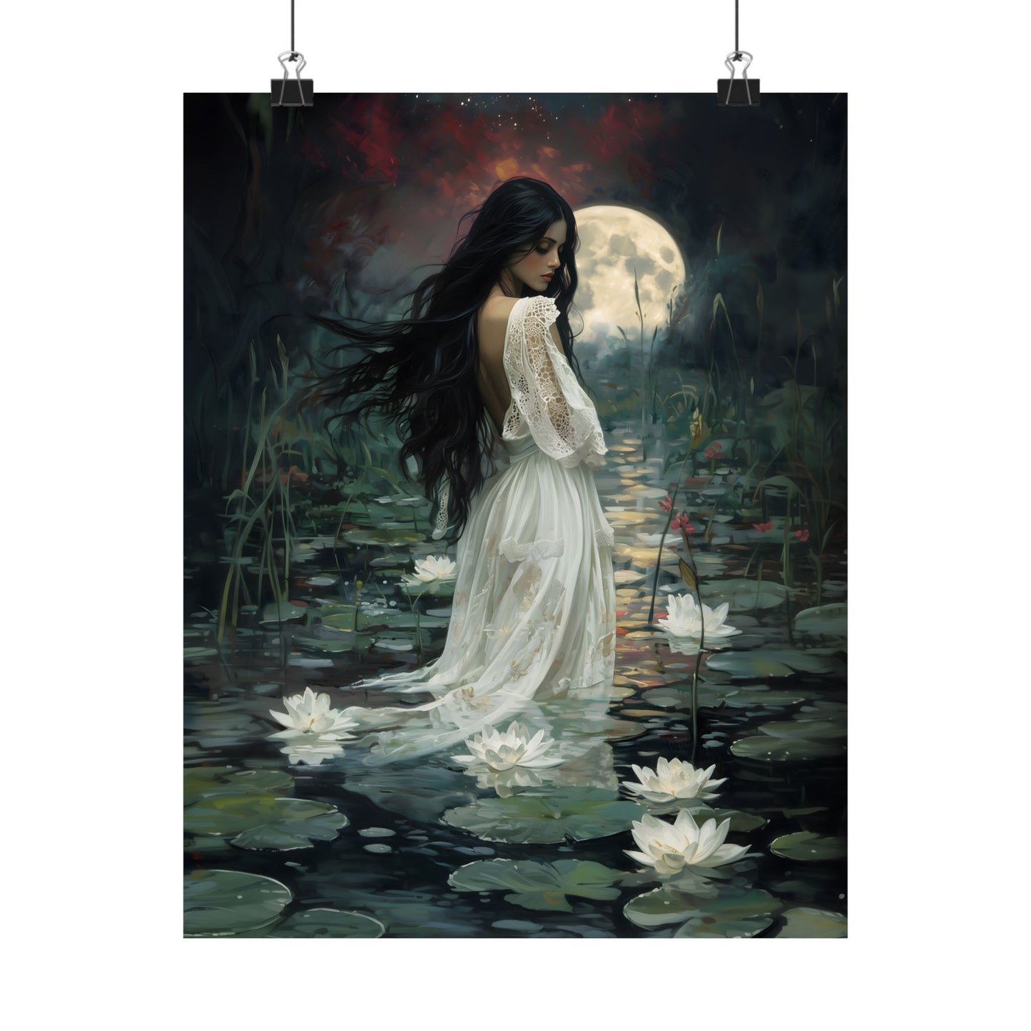 Lotus Lake Art Print