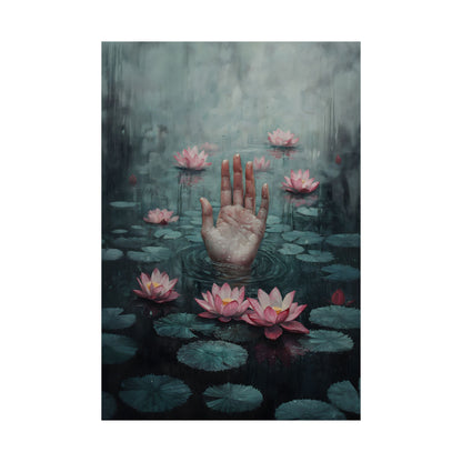 Drowning Hand Art Print