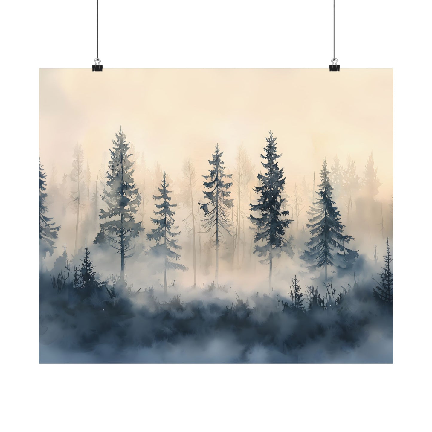 Misty Forest Art Print