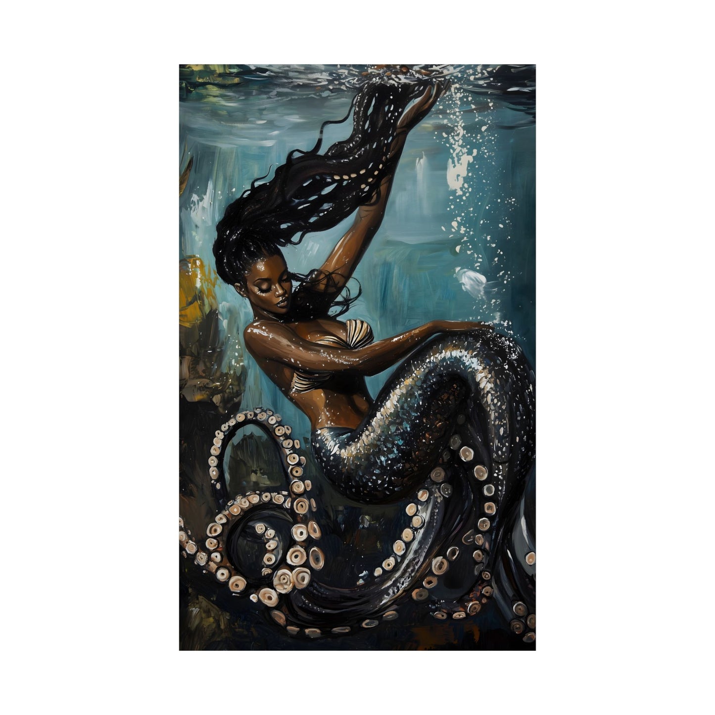 Octopus Mermaid Art Print