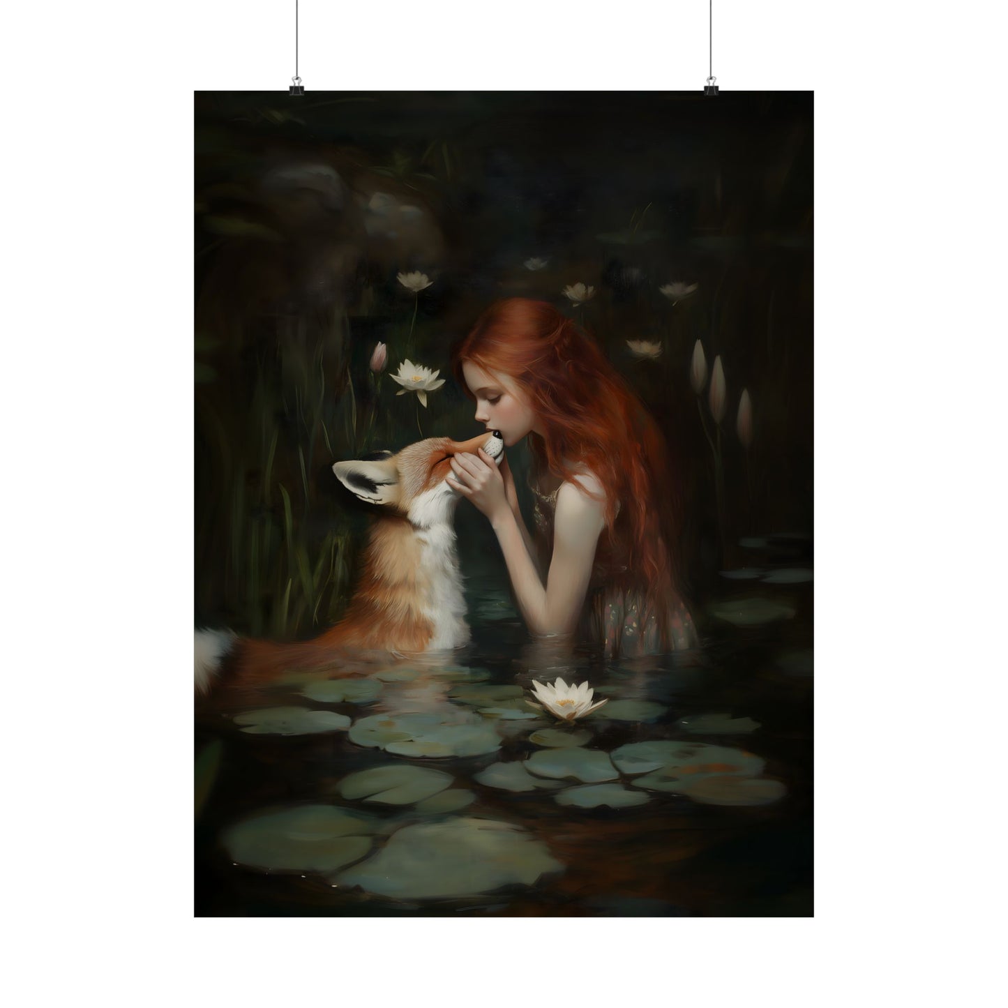 Girl with a Fox Art Print