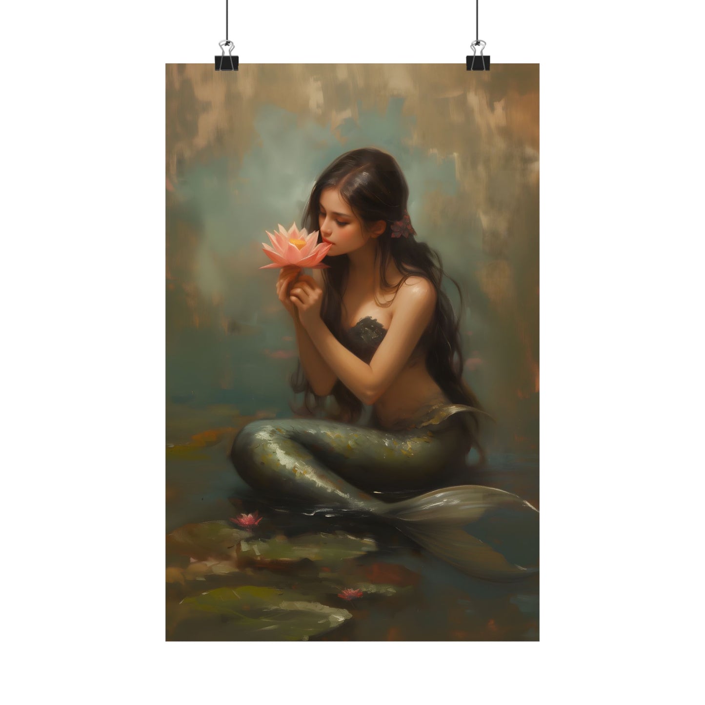 Lotus Mermaid Art Print