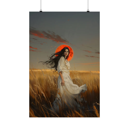 Red Moon Art Print