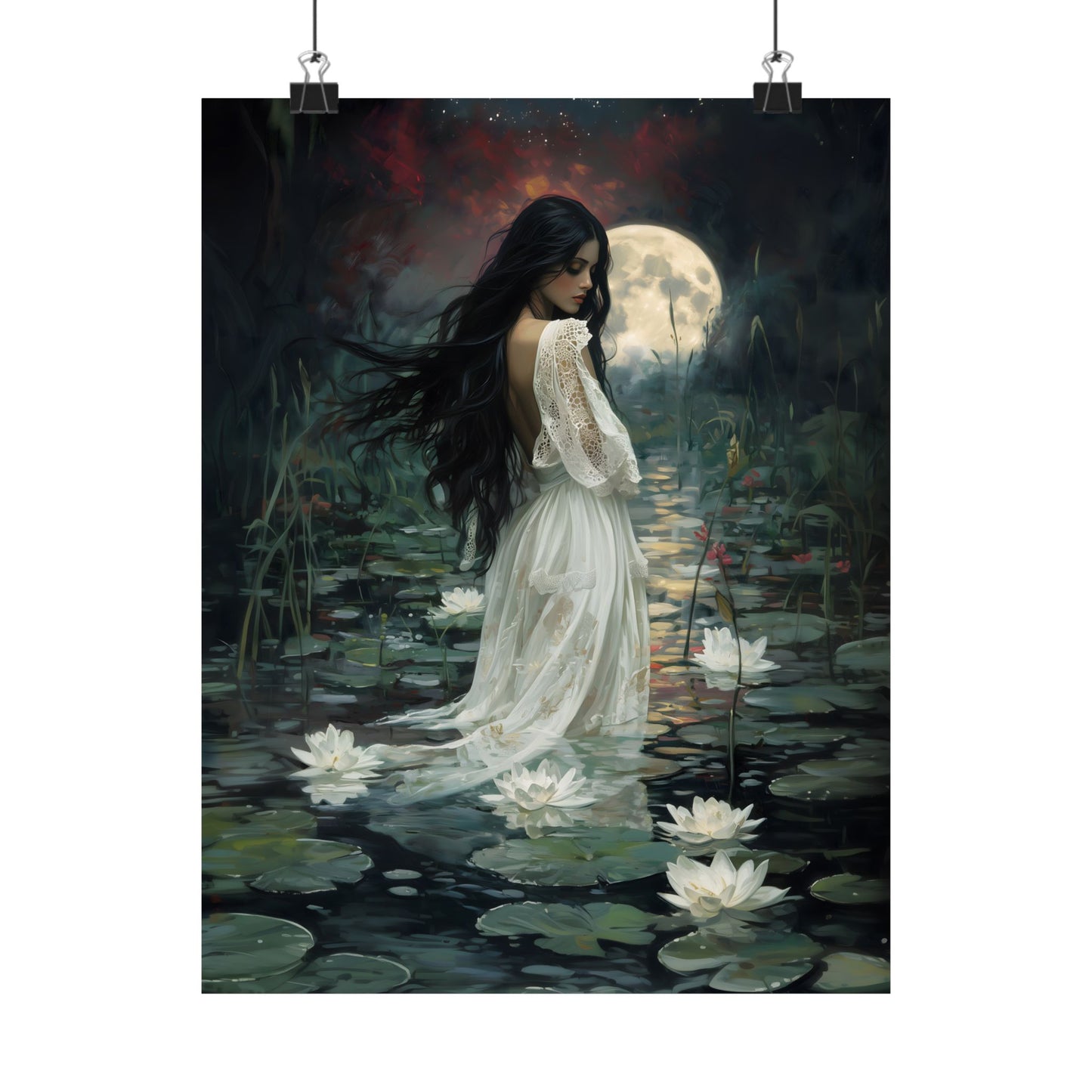 Lotus Lake Art Print