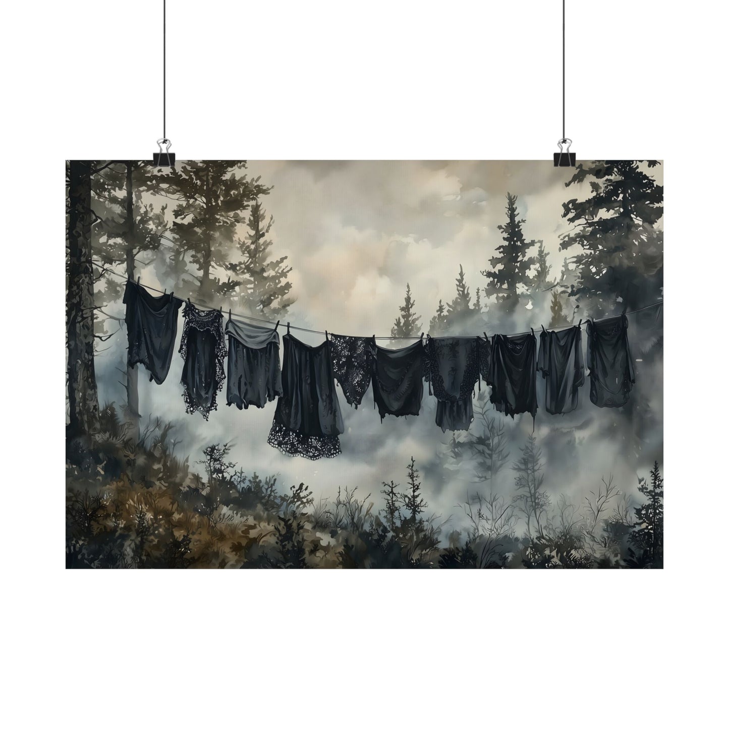 Goth Laundry Day Art Print