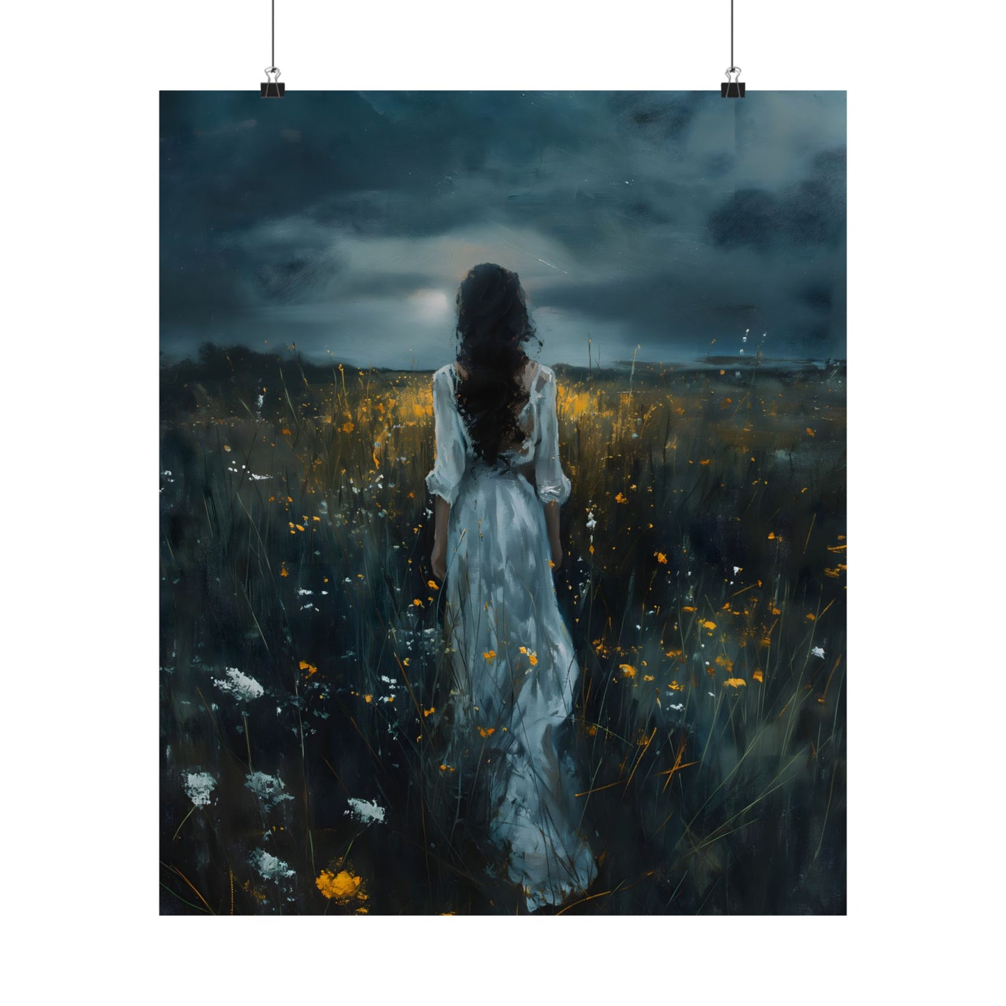 Meadow at night Art Print