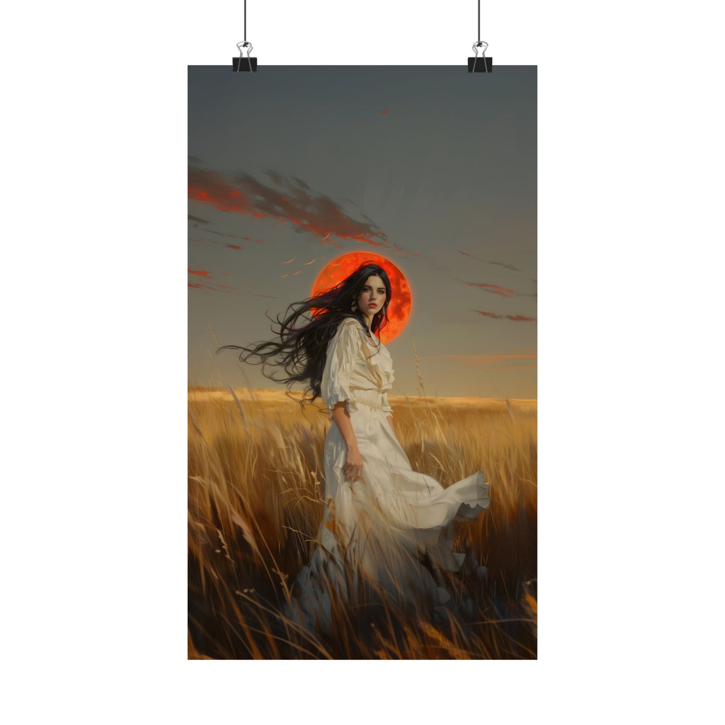 Red Moon Art Print