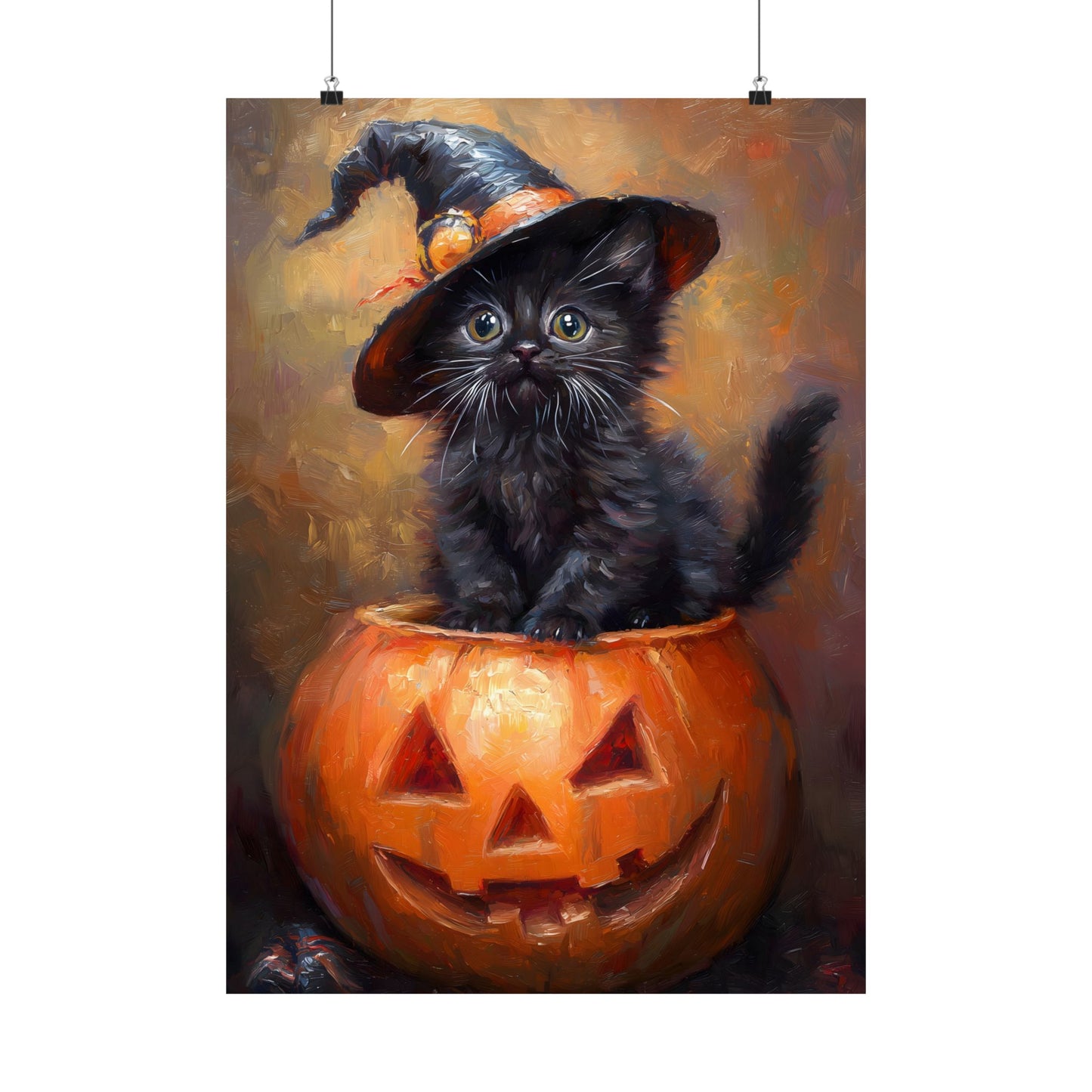 Pumpkin Kitten Art Print