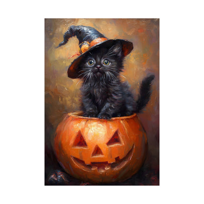 Pumpkin Kitten Art Print