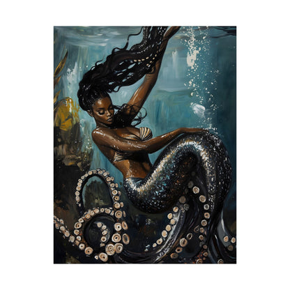 Octopus Mermaid Art Print