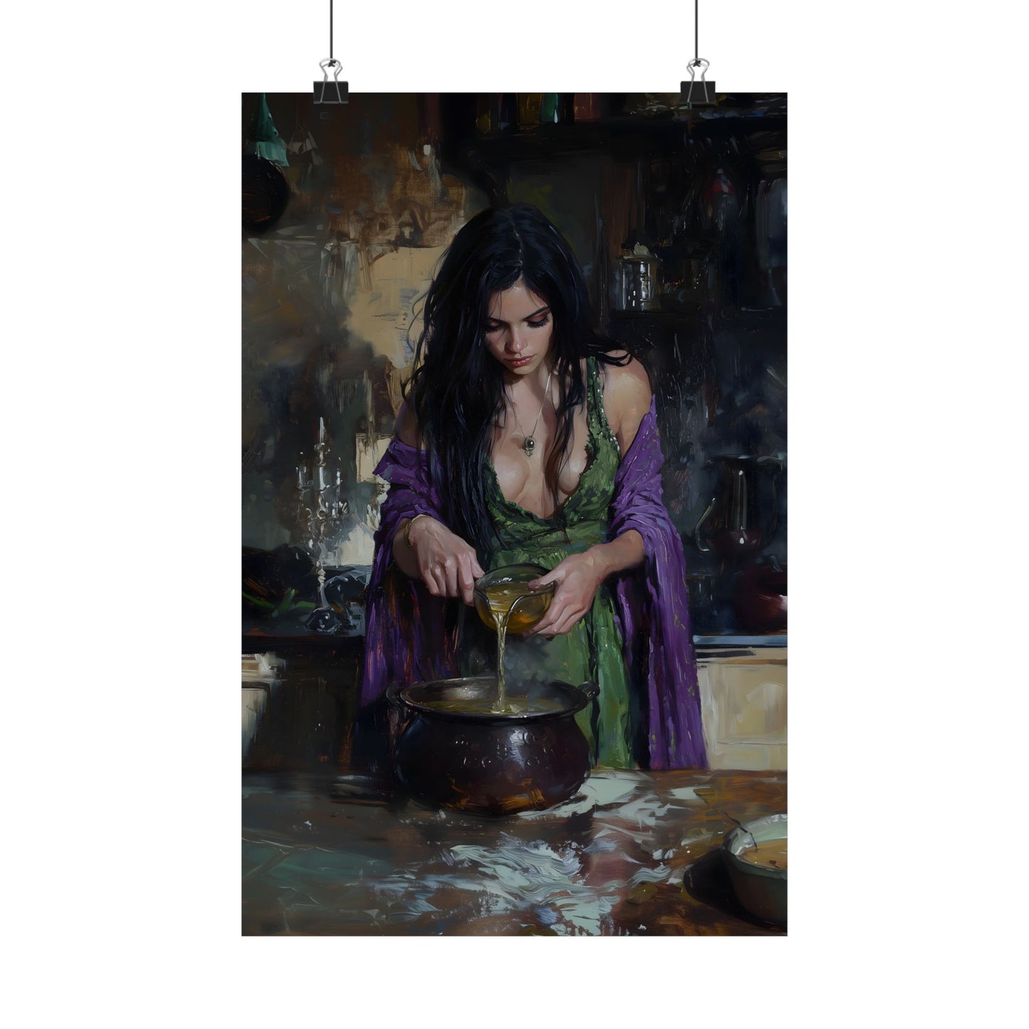 Witchy kitchen Art Print