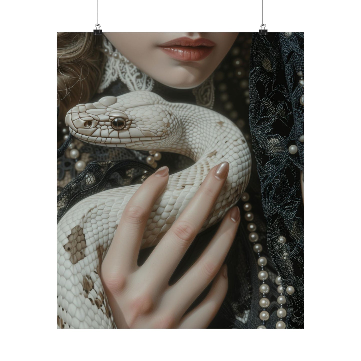 White Snake Art Print