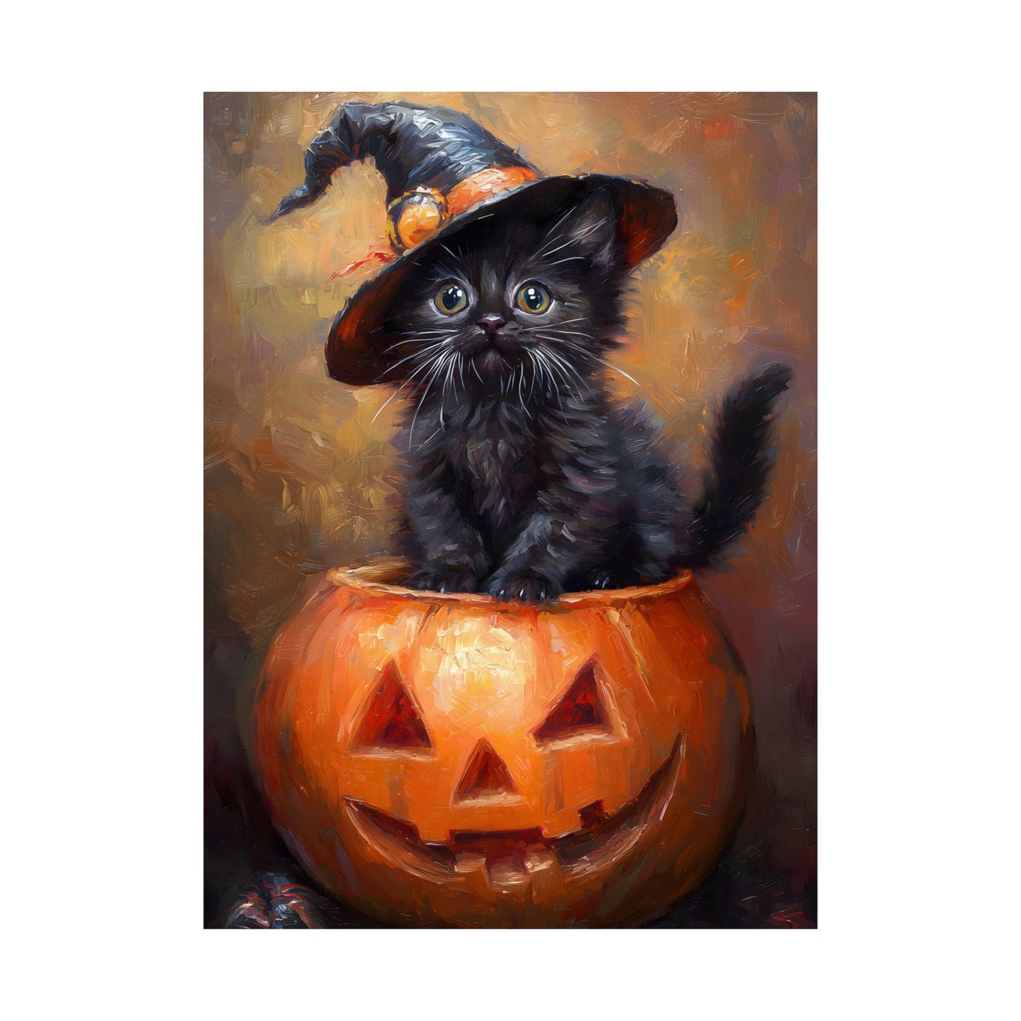 Pumpkin Kitten Art Print