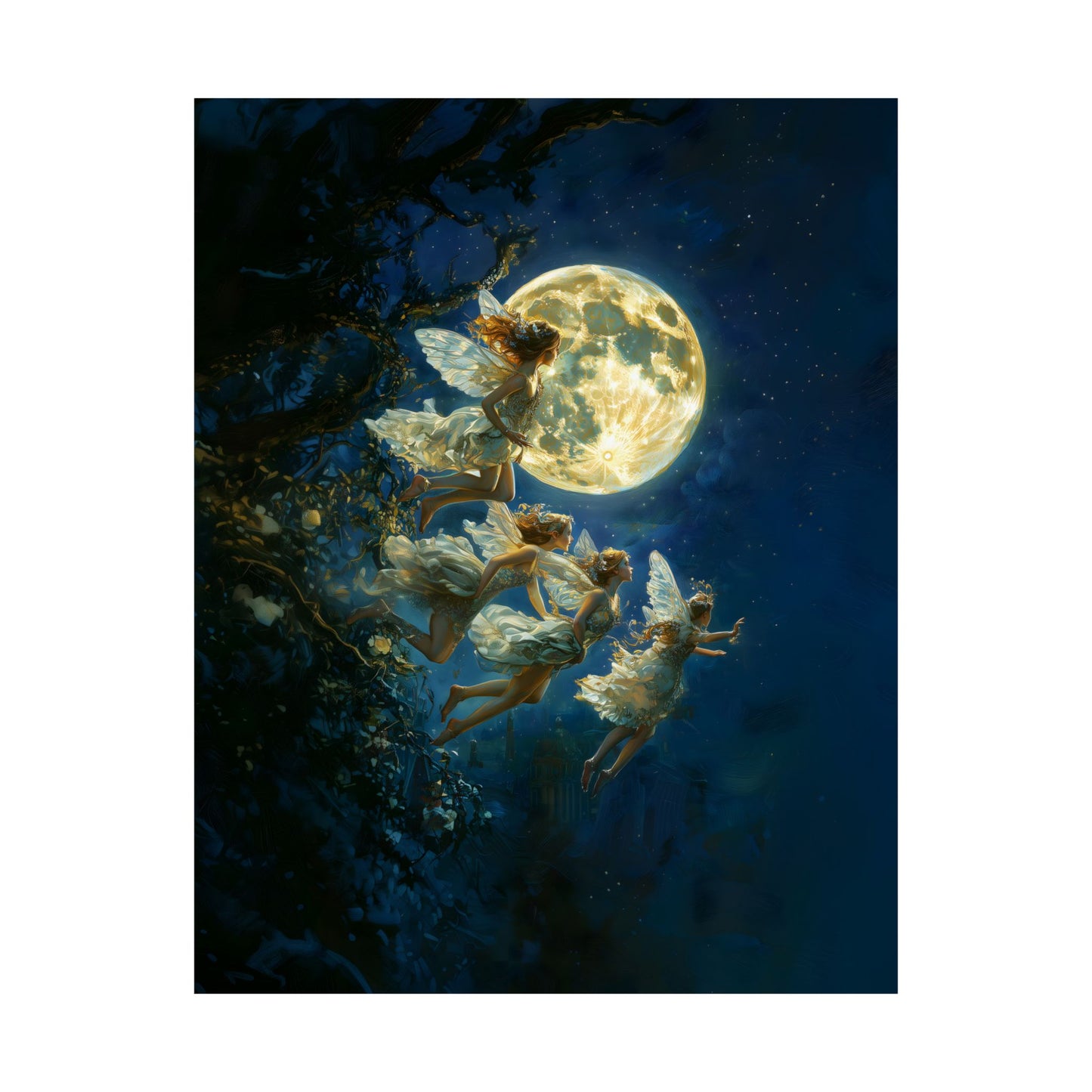 Fairies at Midnight Art Print