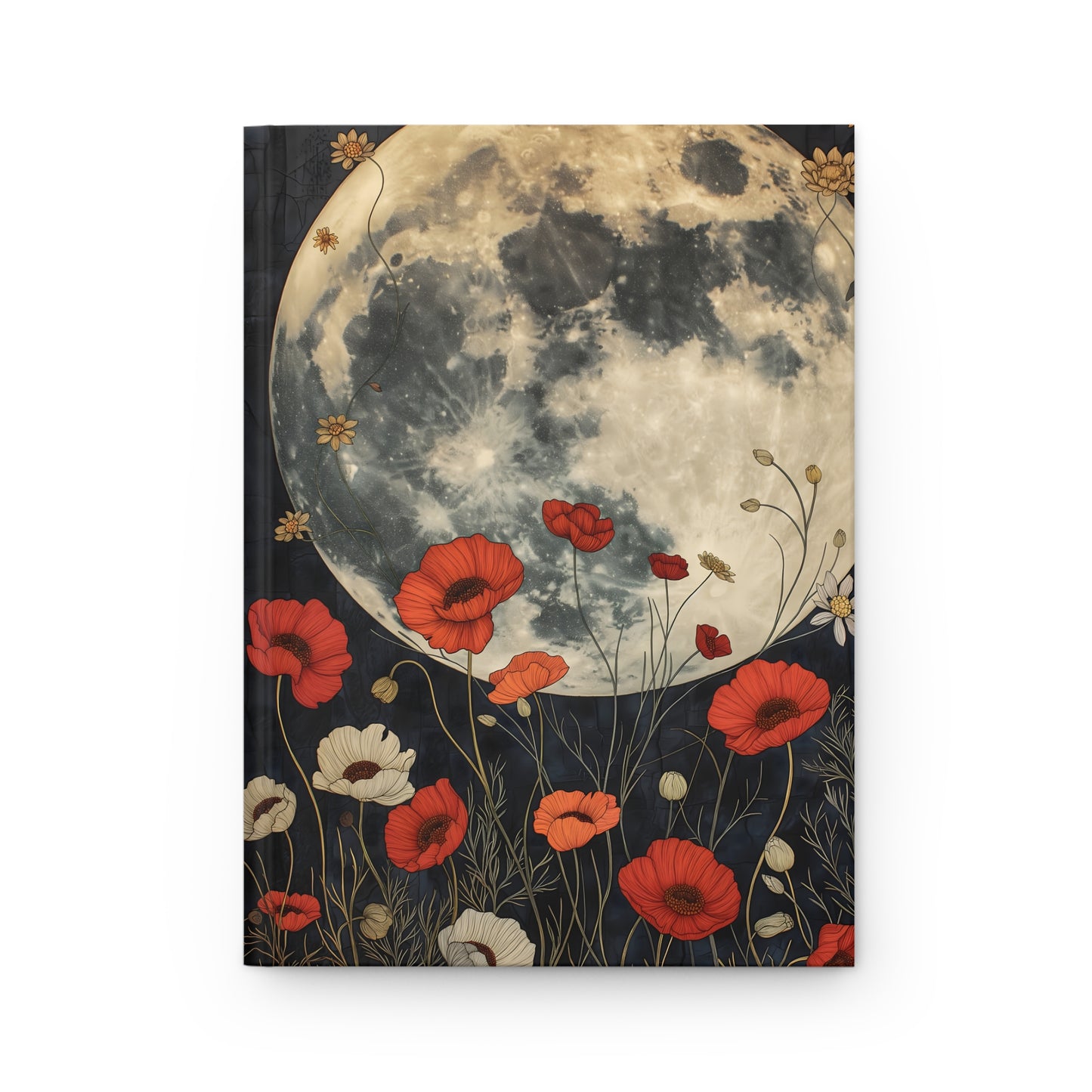 Full Moon Poppies Hardcover Notebook