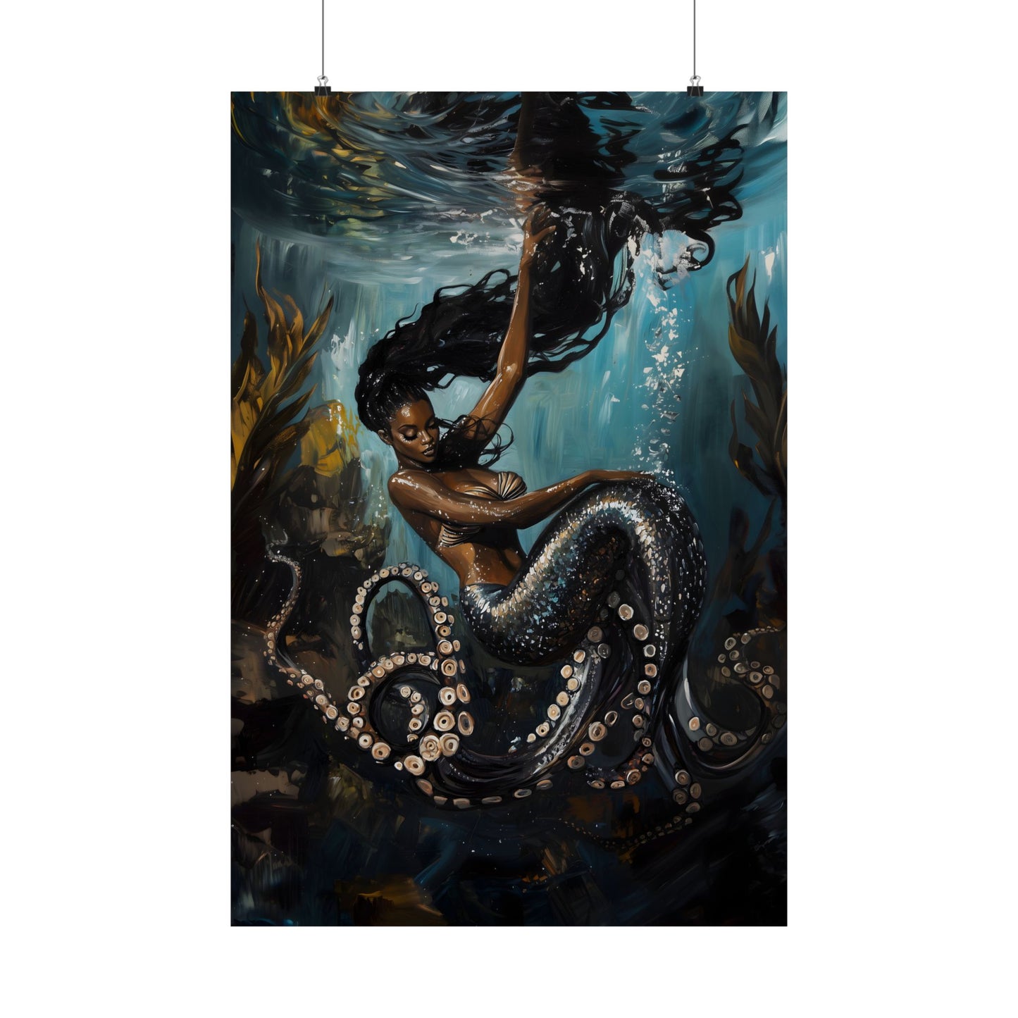 Octopus Mermaid Art Print