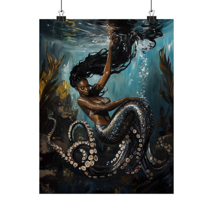 Octopus Mermaid Art Print