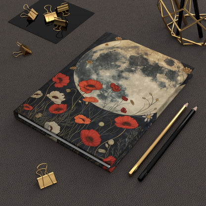 Full Moon Poppies Hardcover Notebook