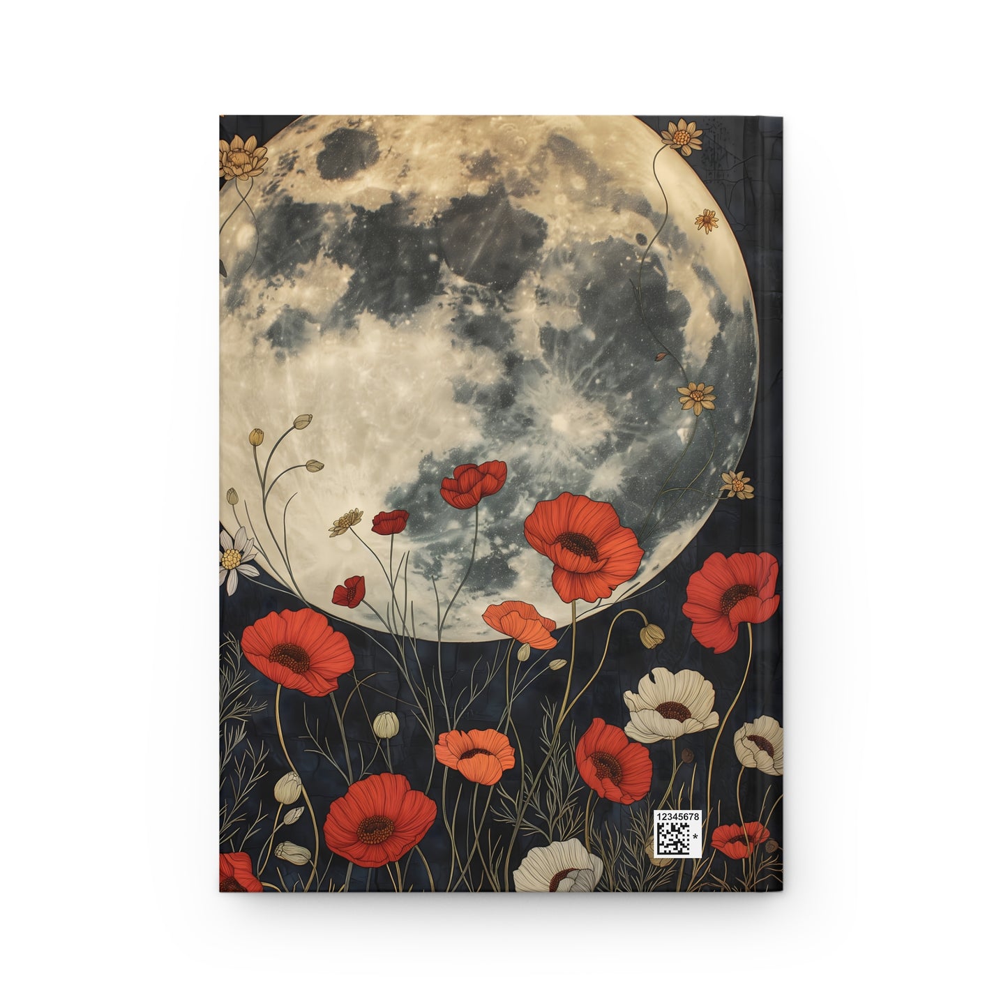 Full Moon Poppies Hardcover Notebook