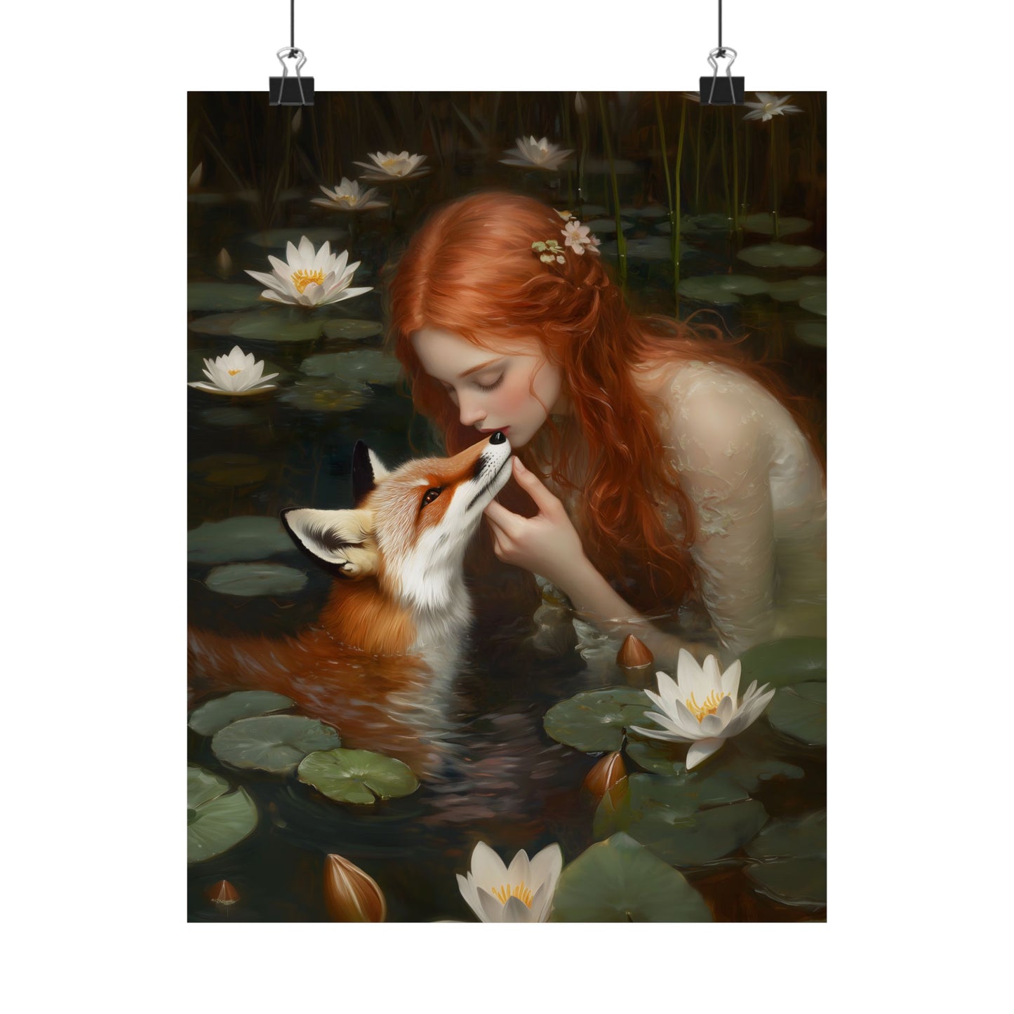 Girl with a Fox Art Print