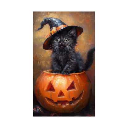 Pumpkin Kitten Art Print