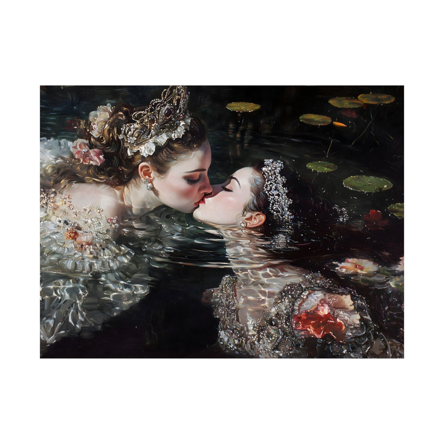 Swimming Queens Art Print