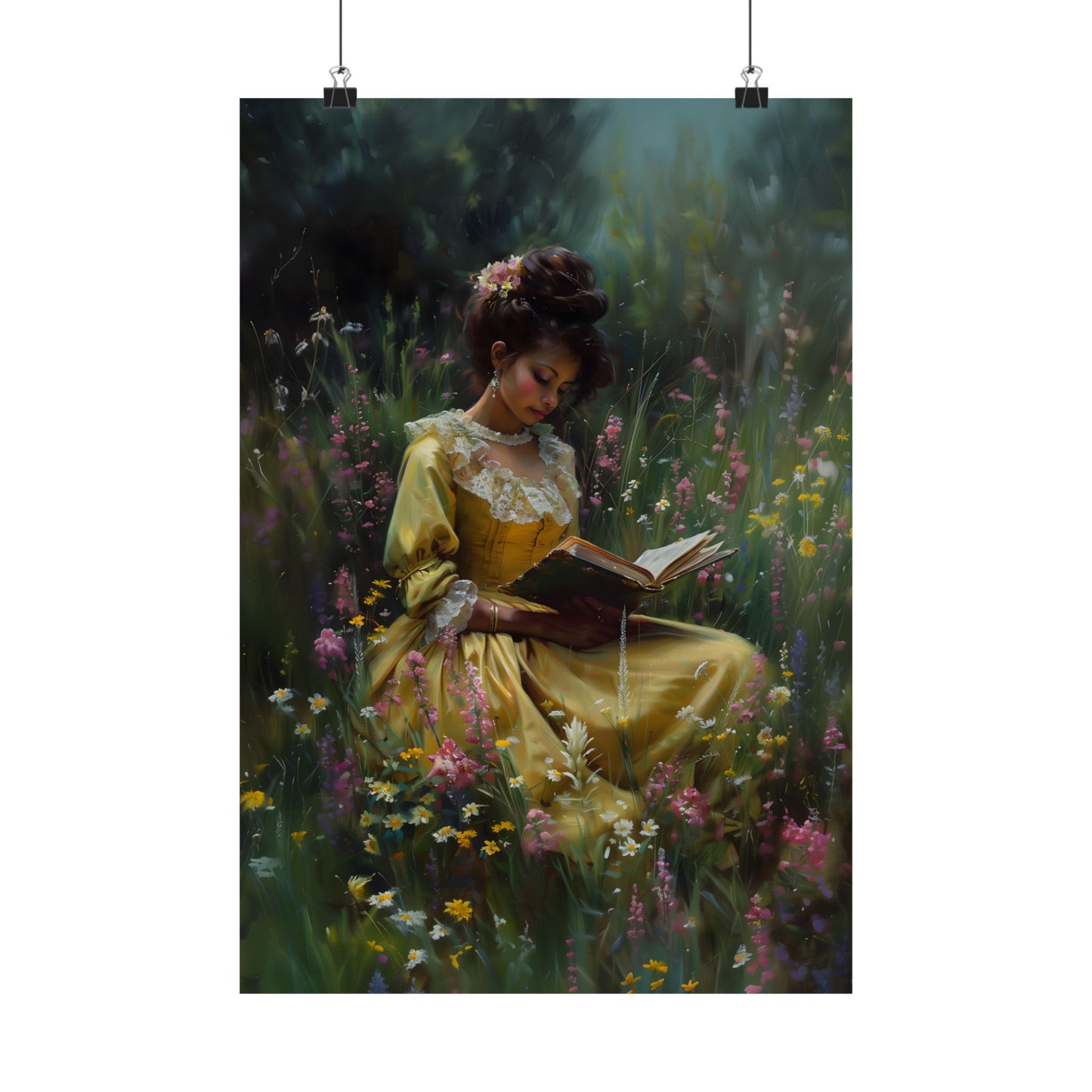 Wildflower Reader Art Print