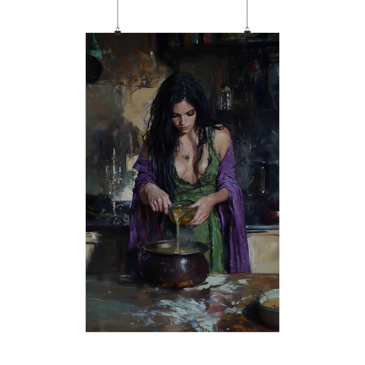 Witchy kitchen Art Print