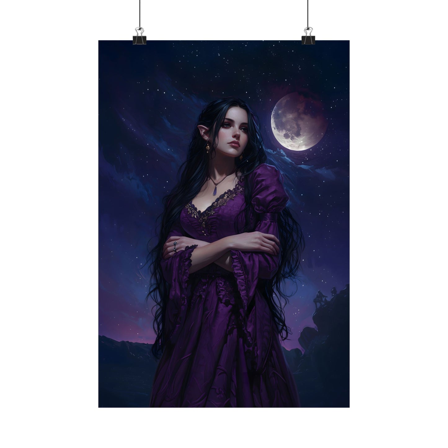 Dark Elven Princess Art Print