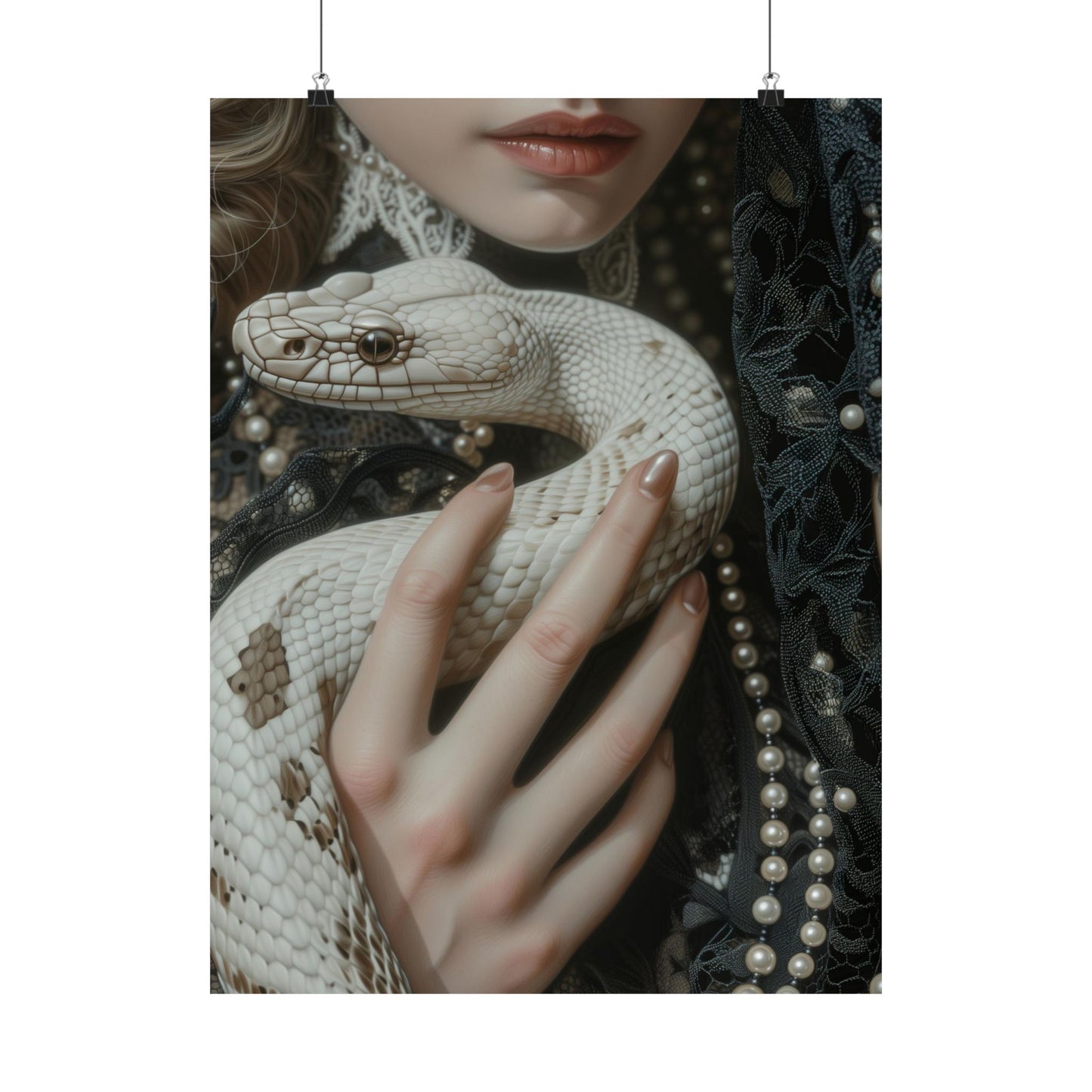 White Snake Art Print